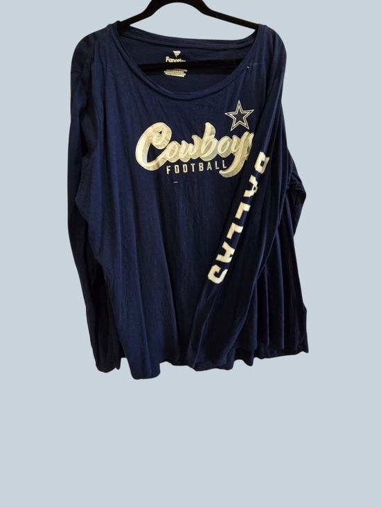 Fanatics Tops - Fanatics Navy Dallas Cowboys Long-Sleeve Kids Tee with White Lettering